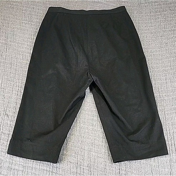 Lauren Ralph Lauren Women's Black Stretch Capri Pants Size 12 Cotton Blend - Picture 6 of 9